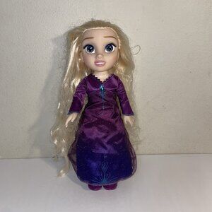 Disney Frozen 2 II Elsa Doll Light Up Singing Dress Purple Blue 13"Tall